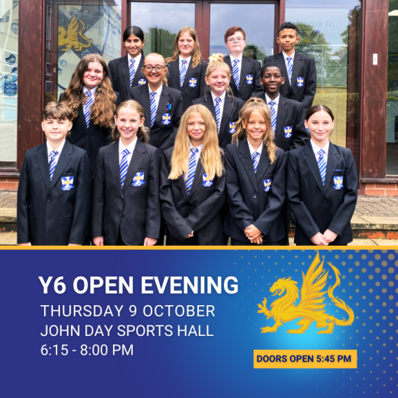 Y6 Open Evening Thursday 9 October 2025